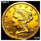 1858-C $2.50 Gold Quarter Eagle HIGH GRADE