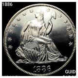 1886 Seated Liberty Half Dollar GEM BU PL