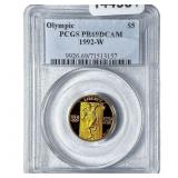 1992W 1/4oz Gold Commemorative $5-Olympics PR69