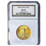2006 $25 1/2oz Gold American Eagle NGC MS69