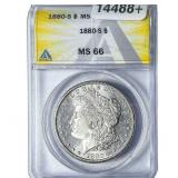 1880-S Morgan Silver Dollar ANACS MS66