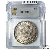 1897 Morgan Silver Dollar ICG MS64
