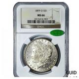 1899-O CAC Morgan Silver Dollar NGC MS66