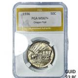 1936 Oregon Trail Half Dollar PGA MS67+