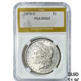 1879-O Morgan Silver Dollar PGA MS64