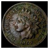 1869 Indian Head Cent CHOICE AU