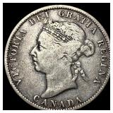 1886 Canada Silver 25 Cents NICELY CIRCULATED