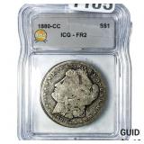 1880-CC Morgan Silver Dollar ICG FR2