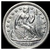 1857 Silver Seated Liberty Dime UNCIRCULATED