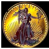 1999 1/10 oz Gold American Eagle $5 GEM BU