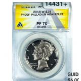 2018-W $25 1oz Palladium Eagle ANACS PF70 DCAM HR