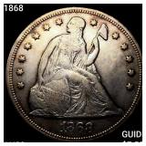 1868 Seated Liberty Dollar CHOICE AU