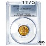 1932-D Wheat Cent PCGS MS64 RD