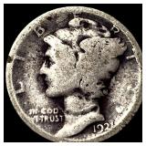 1921 Silver Mercury Dime LIGHTLY CIRCULATED