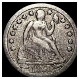 1853 Arrows Silver Seated Liberty Dime NEARLY  UN