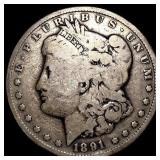 1891-CC Silver Morgan Dollar LIGHTLY  CIRCULATED