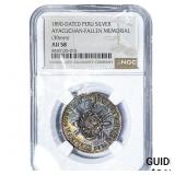1890 Peru Ayacuchan-Fallen Memorial Silver Medal T