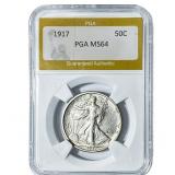 1917 Walking Liberty Half Dollar PGA MS64