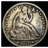 1874 Silver Seated Liberty Half Dollar  LIGHTLY C