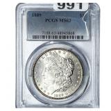 1889 Morgan Silver Dollar PCGS MS63