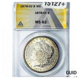 1878-CC Morgan Silver Dollar ANACS MS62