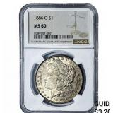 1886-O Morgan Silver Dollar NGC MS60