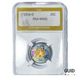 1916-D Barber Quarter PGA MS65
