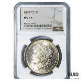 1878-CC Morgan Silver Dollar NGC MS63