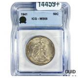1941 Walking Liberty Half Dollar ICG MS68