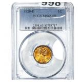 1929-D Wheat Cent PCGS MS65 RB