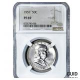 1957 Franklin Half Dollar NGC PF69