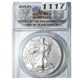 2015-P Silver Eagle ANACS MS70