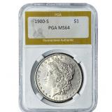 1900-S Morgan Silver Dollar PGA MS64