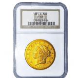 1854-S $20 Gold Double Eagle NGC F12