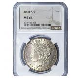 1894-S Morgan Silver Dollar NGC MS63
