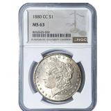 1880-CC Morgan Silver Dollar NGC MS63