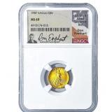 1987 $5 Gold American Eagle 1/10oz NGC MS69