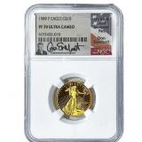 1989 $10 Gold American Eagle 1/4oz NGC PF70 Ultra