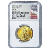2021 $25 Gold American Eagle 1/2oz NGC MS70