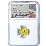 1991 $5 Gold American Eagle 1/10oz NGC MS69