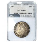 1821 Capped Bust Half Dollar PCI MS63