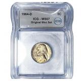 1964-D Jefferson Nickel ICG MS67