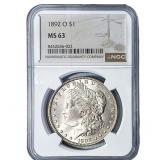 1892-O Morgan Silver Dollar NGC MS63
