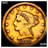 1852 $2.50 Gold Quarter Eagle HIGH GRADE