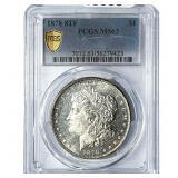 1878 8TF Morgan Silver Dollar PCGS MS63
