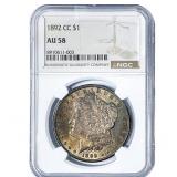 1892-CC Morgan Silver Dollar NGC AU58
