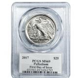 2017 $25 Palladium American Eagle 1oz PCGS MS69