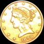 1898-S $5 Gold Half Eagle AU+