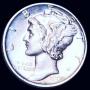 1942/1 Mercury Silver Dime GEM BU FSB
