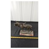 METAL ELK STATUE DAMAGED